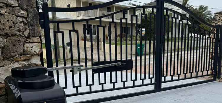 Swing Gate Opener with Keypad Walnut