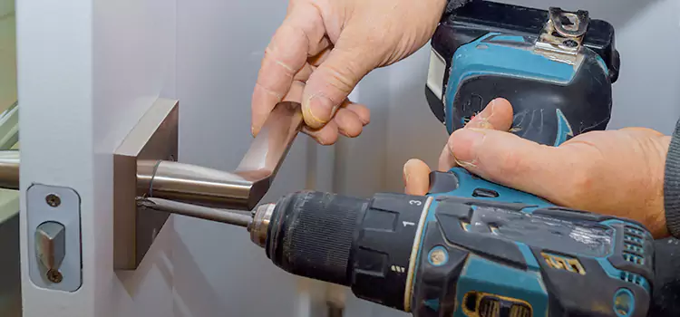 Security Door Lock Installation Walnut