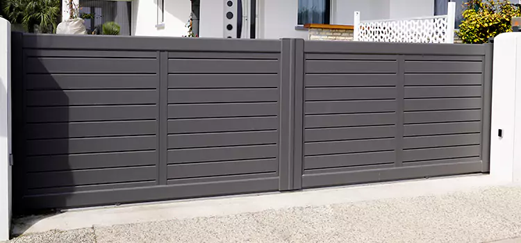 Automatic Gate Fence Walnut